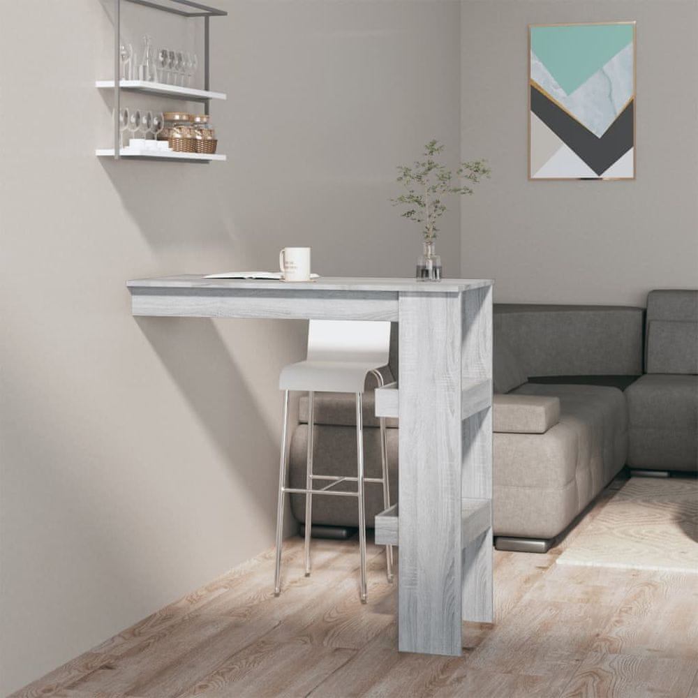Vidaxl Barový stôl, sivý dub sonoma, 102x45x103,5 cm